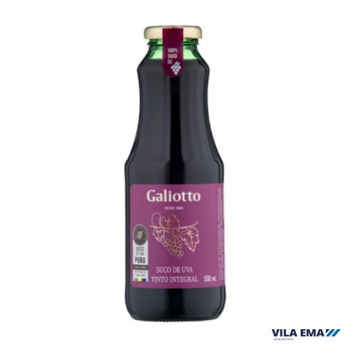 SUCO DE UVA TTO INTEGRAL GALIOTTO 12X500ML