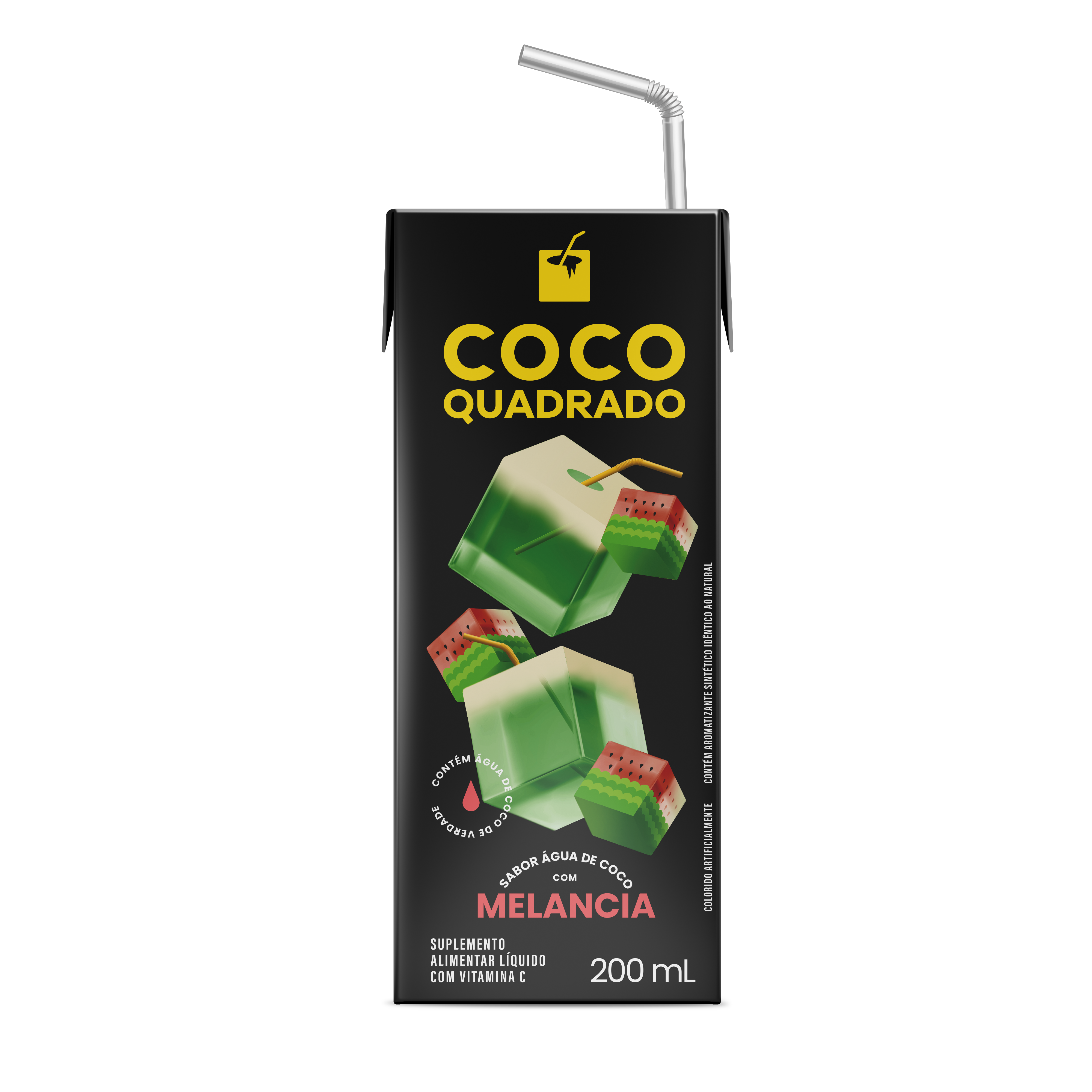 AGUA DE COCO COCO QUADRADO MELANCIA 27X200ML