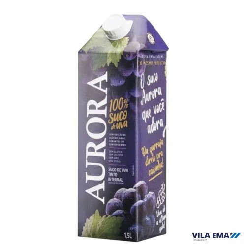 SUCO DE UVA TTO INTEGRAL AURORA 6X1,5L TP