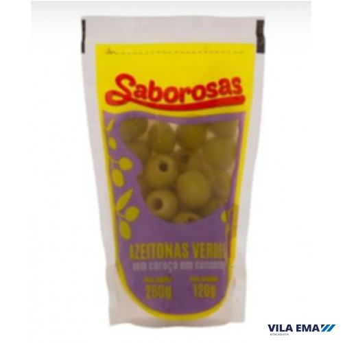 AZEITONA SABOROSAS S/ CAROÇO DOY PACK 24X120G