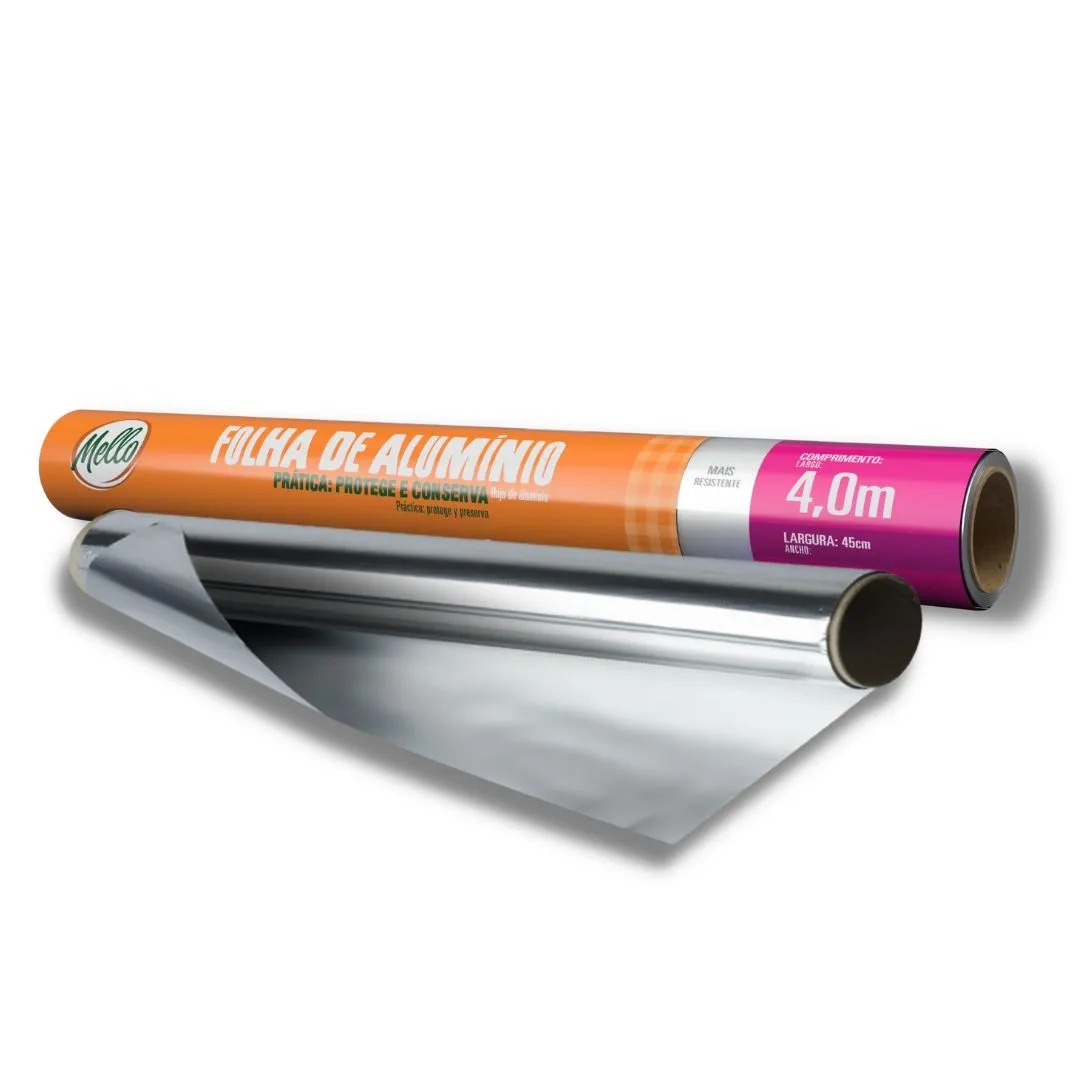FOLHA DE ALUMINIO 45CMX4M CX C/25 ROLOS