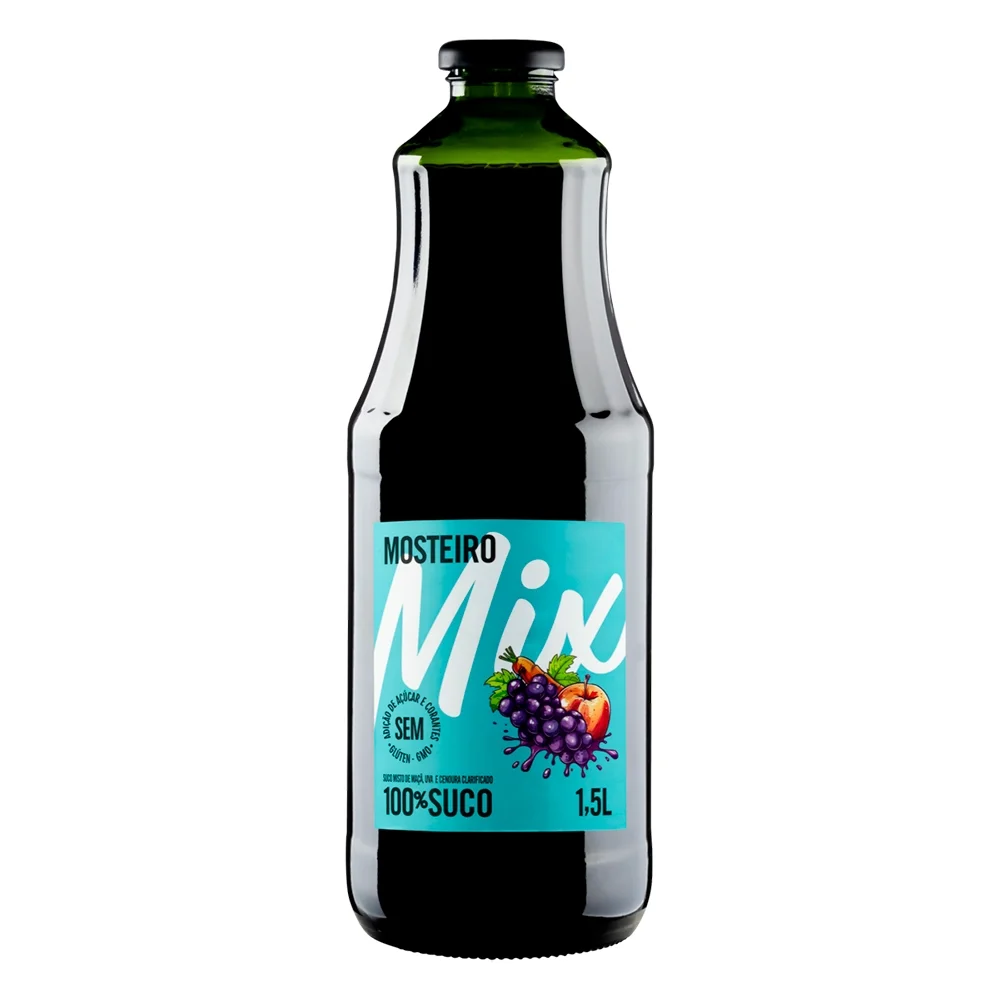 SUCO MOSTEIRO MIX MACA UVA CENOURA 6X1,5L