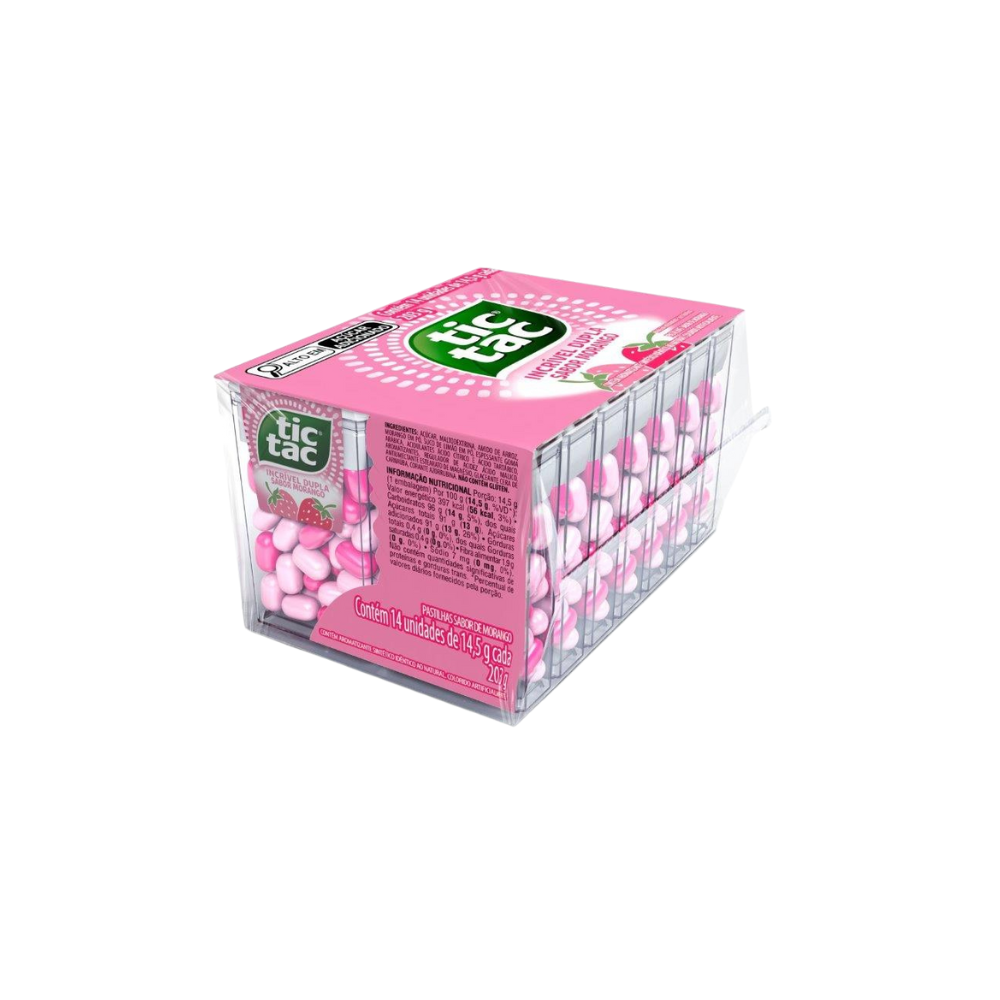 TIC TAC 16,4GRX14X12 MORANGO COM CREME