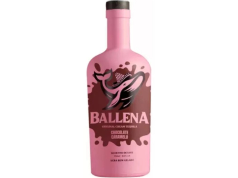 LICOR BALLENA CHOCOLATE E CARAMELO COM TEQUILA 6X750ML