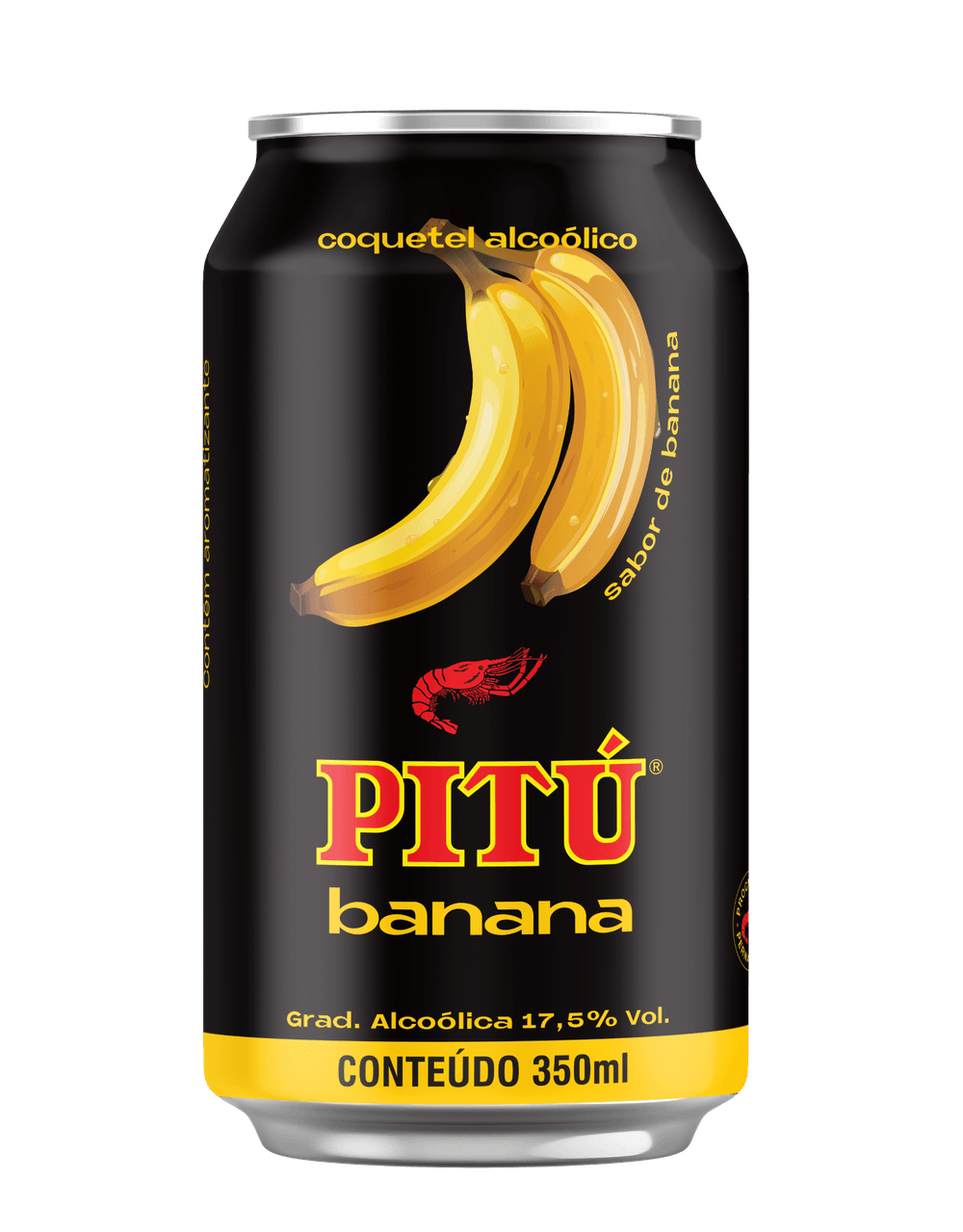 AGUARDENTE PITU BANANA LATA 12X350ML