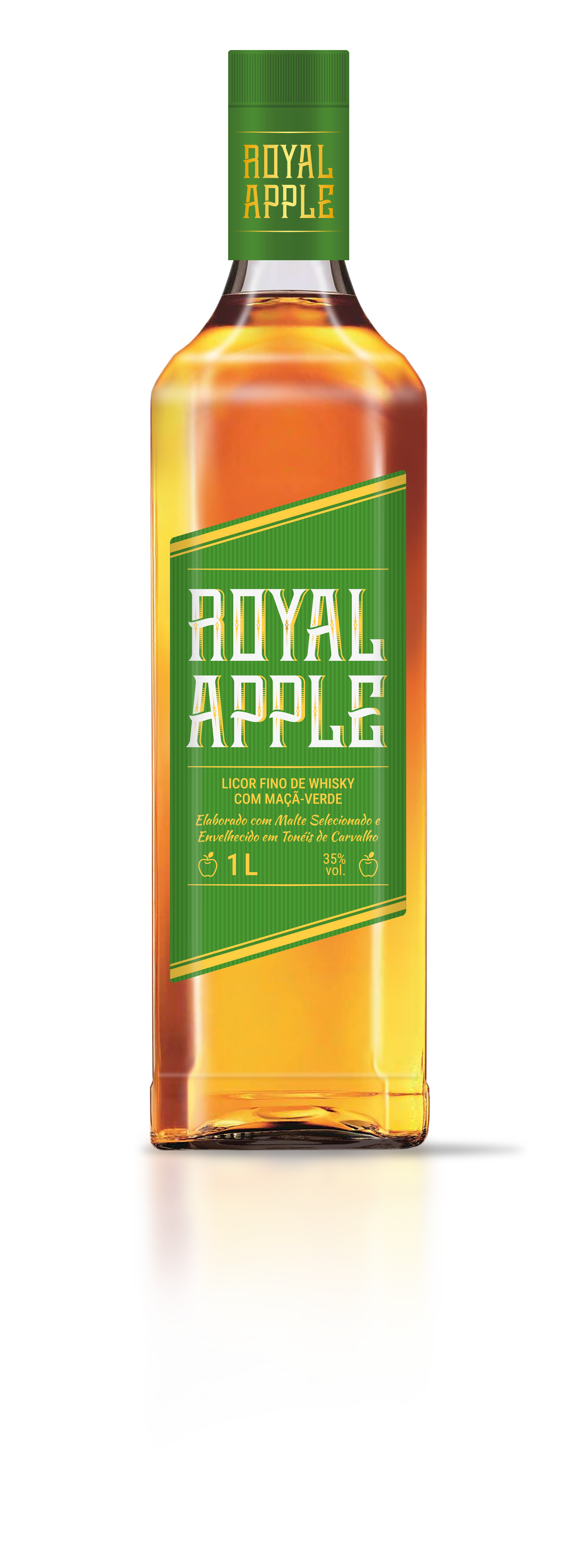 LICOR FINO DE WHISKY COM MACA VERDE ROYAL APPLE 6X1L
