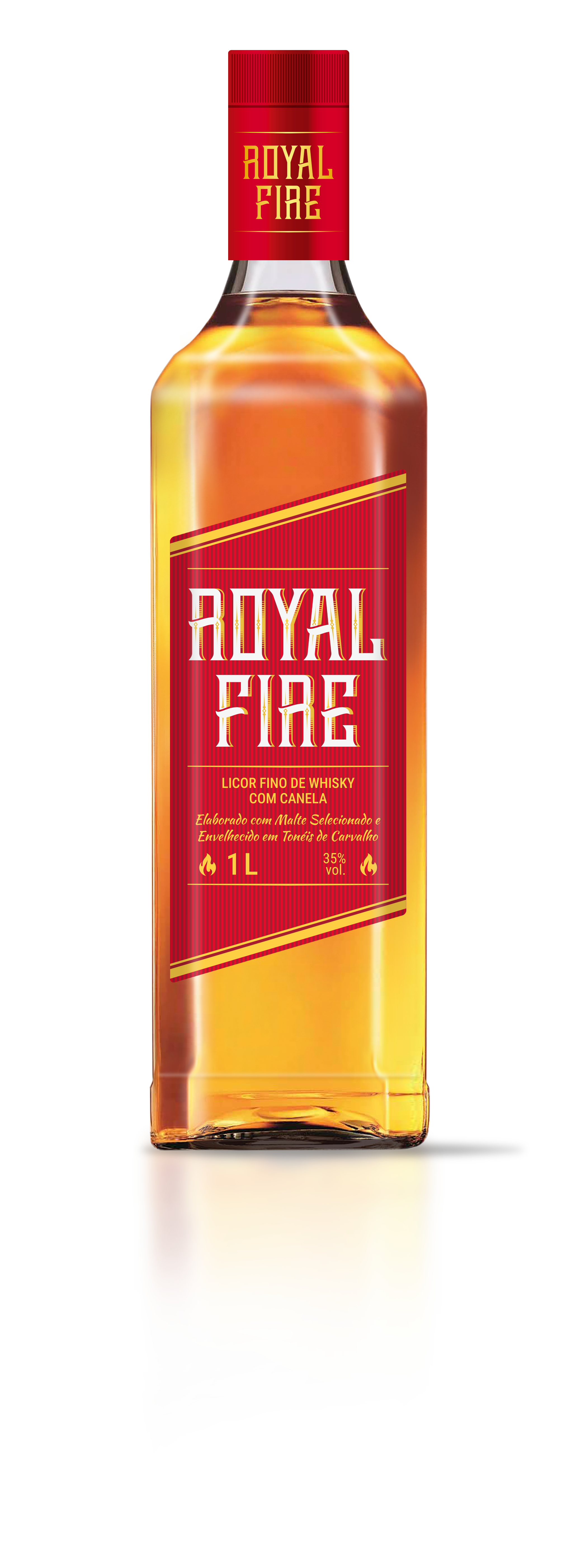LICOR FINO DE WHISKY COM CANELA ROYAL FIRE 6X1L