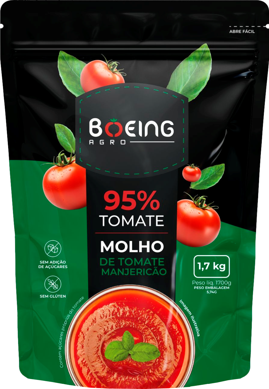 MOLHO DE TOMATE BOEING MANJERICÃO 8X1,7KG