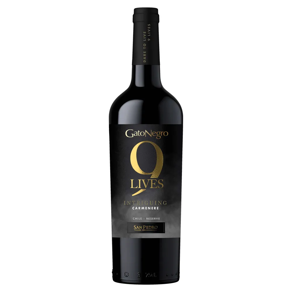 Imagem do Produto: V GATO NEGRO TTO 9 LIVES RESERVA CARMENERE 12X750ML              