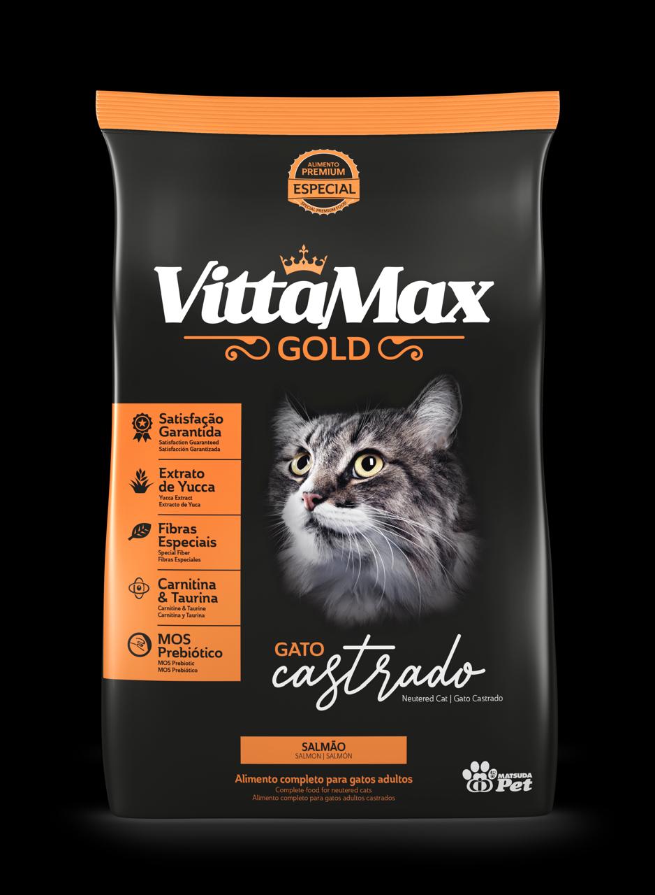 VITTAMAX GATO CASTRADO SALMÃO 10,1KG