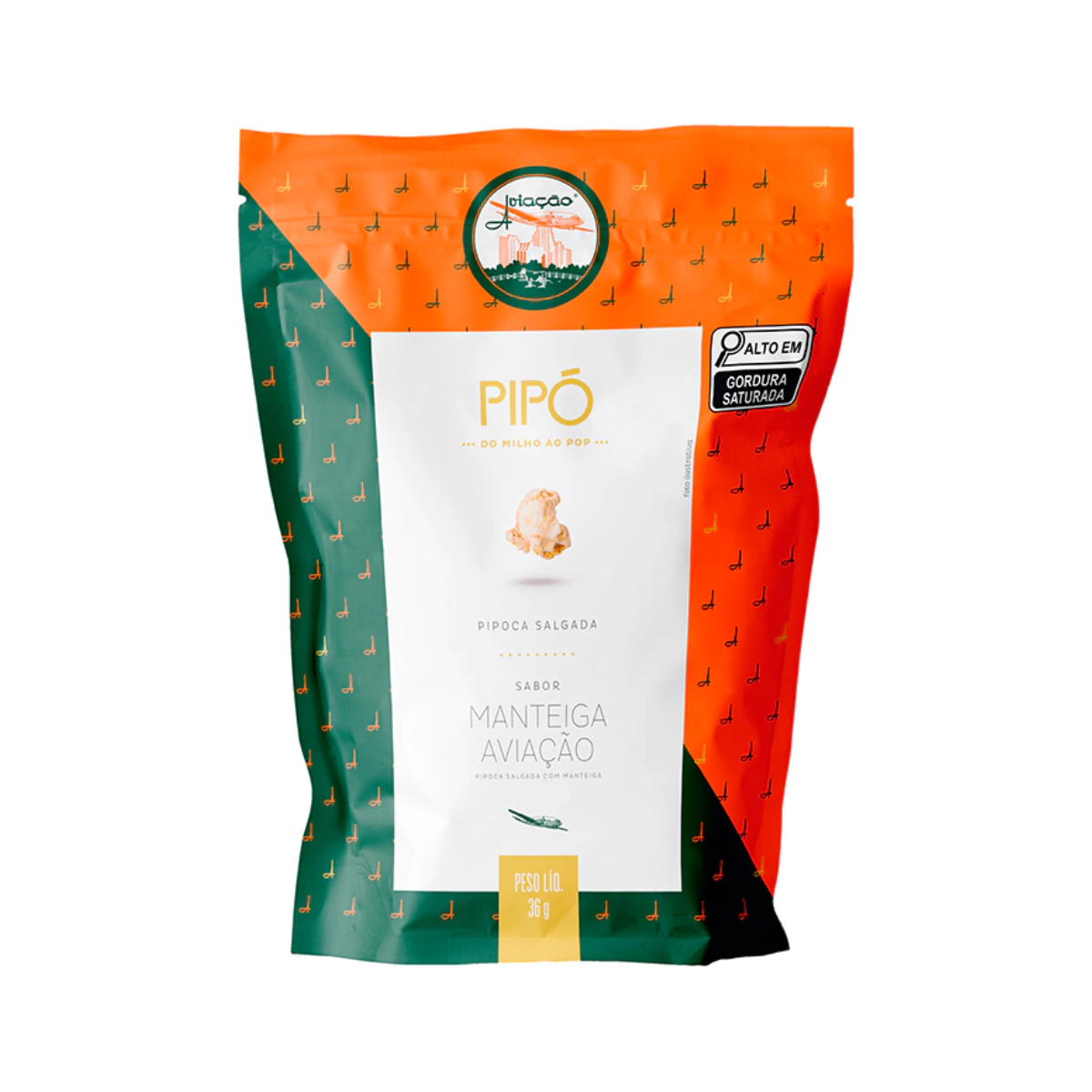 SACHE PIPOCA GOURMET SALGADA MANTEIGA AVIAÇÃO 24X36G