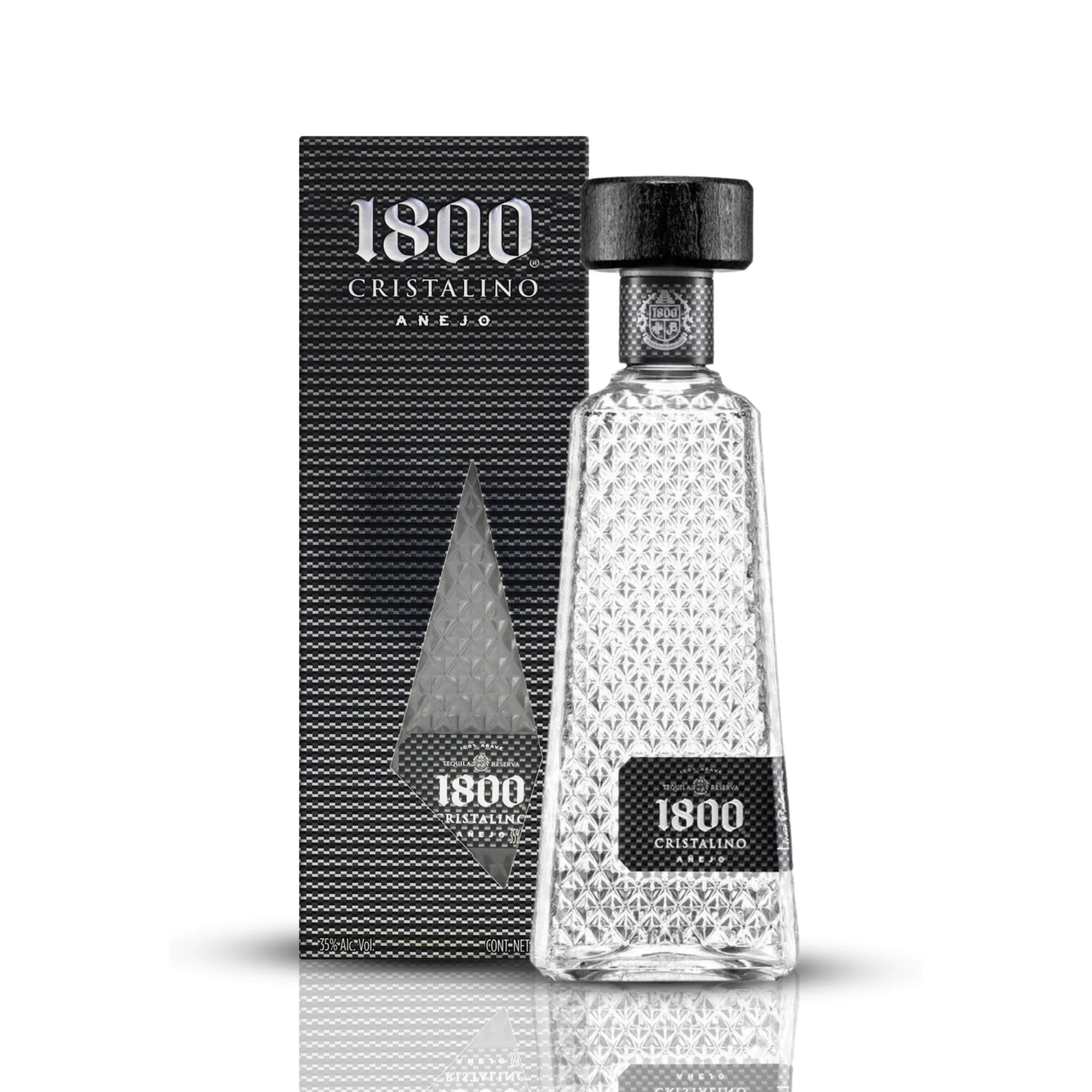 TEQUILA MEX 1800 CRISTALINO 700ML+ 1 COPO (CX C/6)
